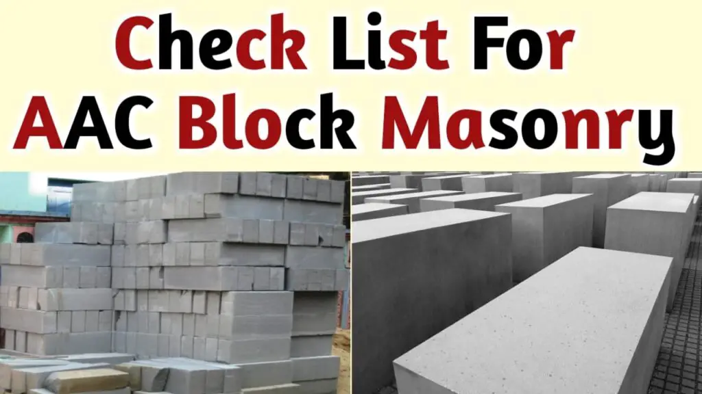 AAC Block Quality Checklist