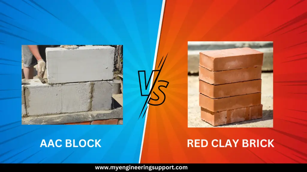 AAC Block and Red Clay Bricks