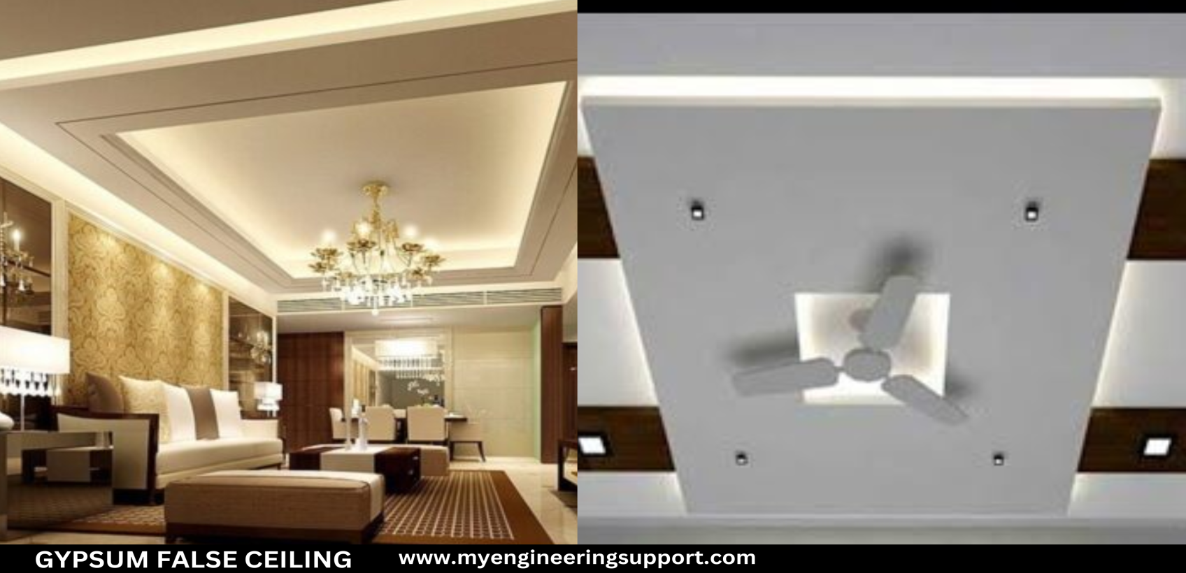POP Vs Gypsum Vs PVC Vs Grid False Ceiling 5 Ultimate Comparision My Engineering Support