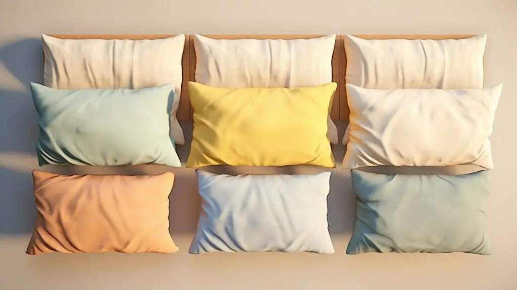 Different types of pillows