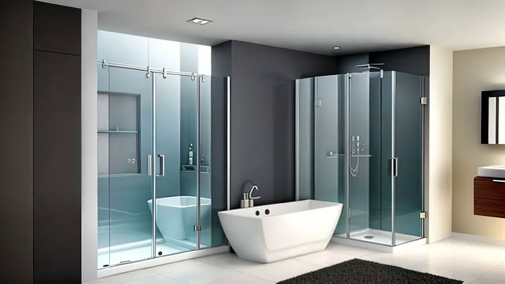Dreamline shower door with modern bathroom interior