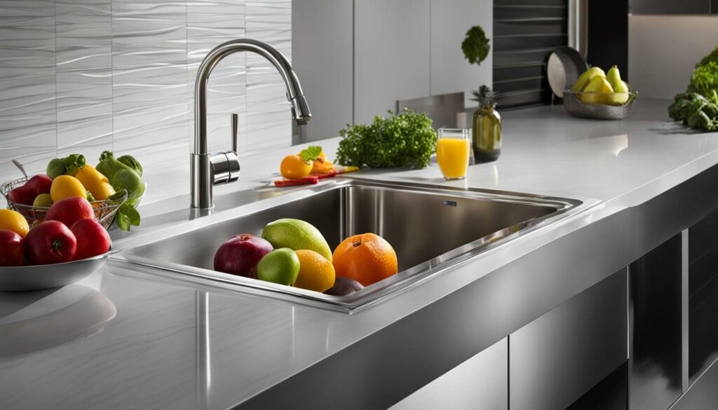 sink for kitchen with a top mount
