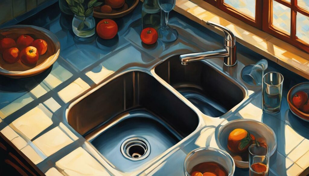 typical sink for kitchen depth
