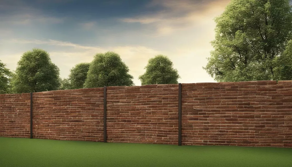 brick wall fence with pros and cons