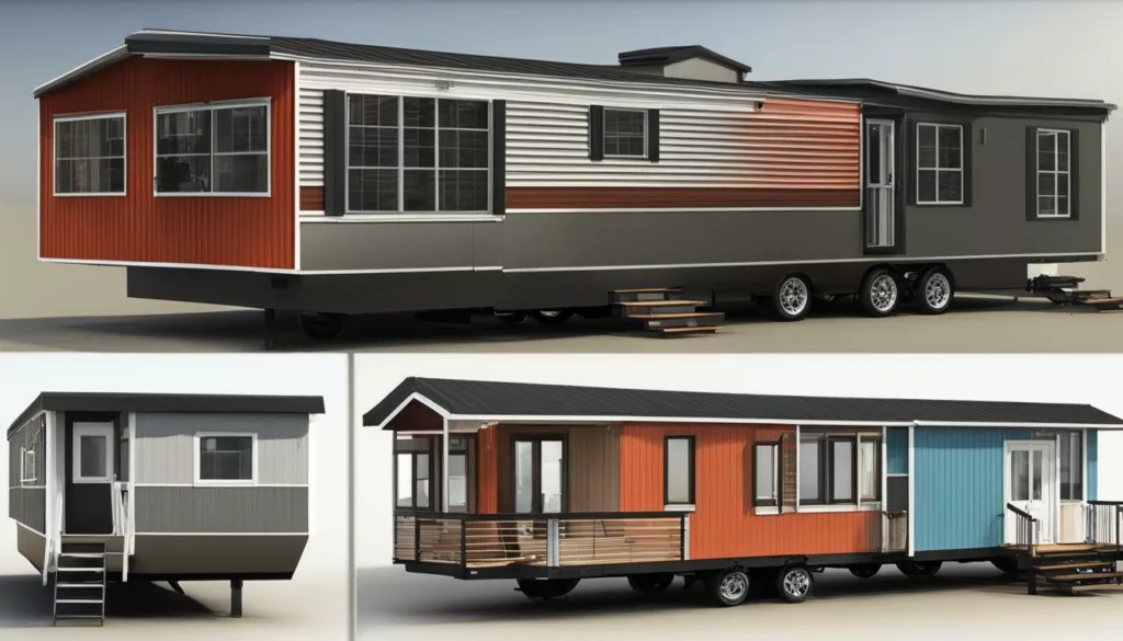 single wide, double wide, and triple wide mobile homes